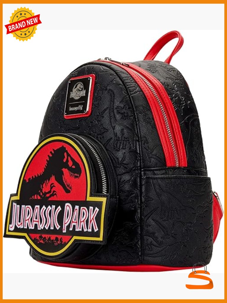 Double Strap Mini Backpack Faux Leather Dinosaur Egg Zipper